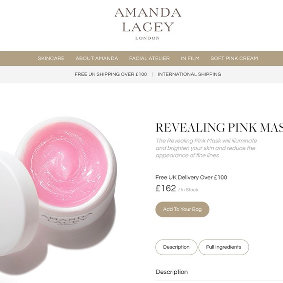 Amanda Lacey Revealing Pink Mask New & Sealed - Picture 1 of 5